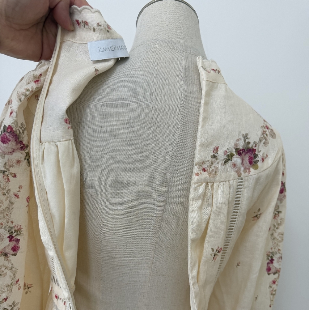 ZIMMERMANN Patience Plunge Midi Dress - Picture 7 of 9
